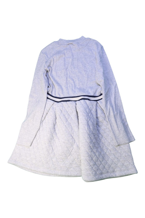 A Grey Long Sleeve Dresses from Petit Bateau in size 10Y for girl. (Back View)