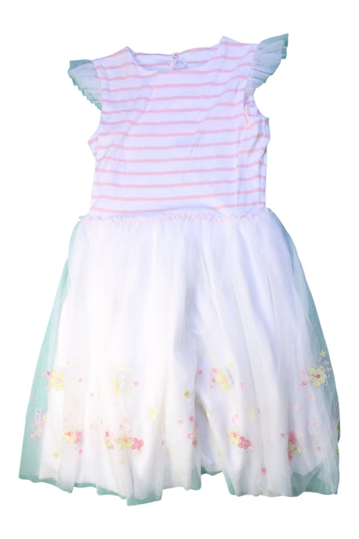 A Pink Sleeveless Dresses from Petit Bateau in size 12Y for girl. (Front View)