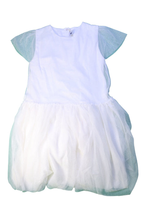 A White Sleeveless Dresses from Petit Bateau in size 12Y for girl. (Front View)