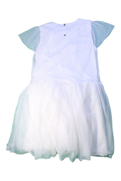 A White Sleeveless Dresses from Petit Bateau in size 12Y for girl. (Back View)