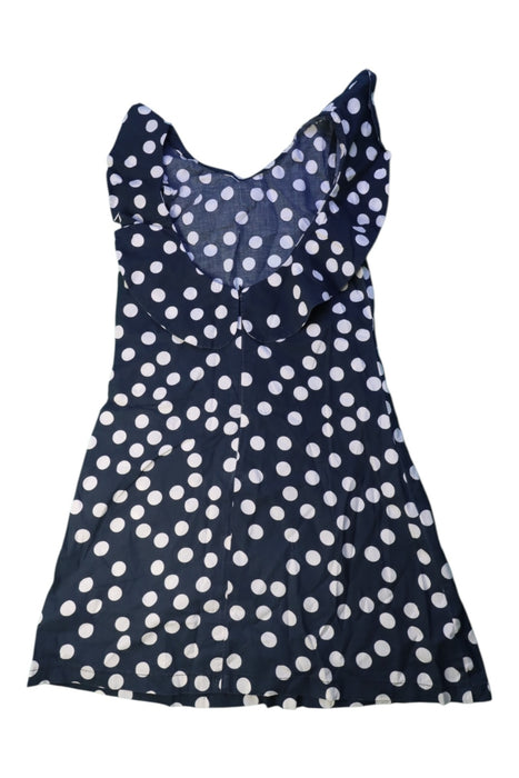 A Navy Sleeveless Dresses from Motoreta in size 6T for girl. (Back View)
