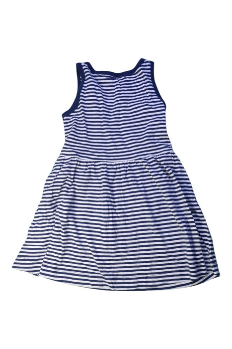 A Navy Sleeveless Dresses from Petit Bateau in size 8Y for girl. (Back View)