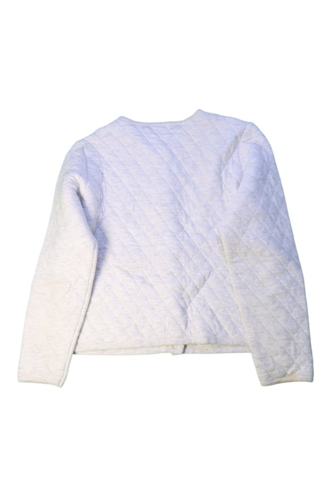 A White Puffer/Quilted Jackets from Petit Bateau in size 10Y for girl. (Back View)