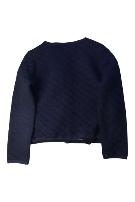A Navy Buttoned Sweatshirts from Petit Bateau in size 8Y for girl. (Back View)