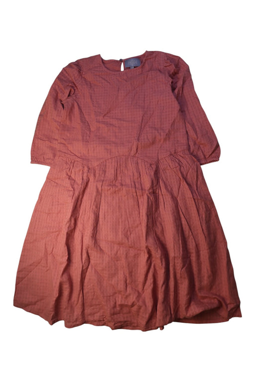 A Burgundy Long Sleeve Dresses from Creamie in size 12Y for girl. (Front View)