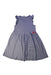 A Blue Sleeveless Dresses from Petit Bateau in size 10Y for girl. (Front View)