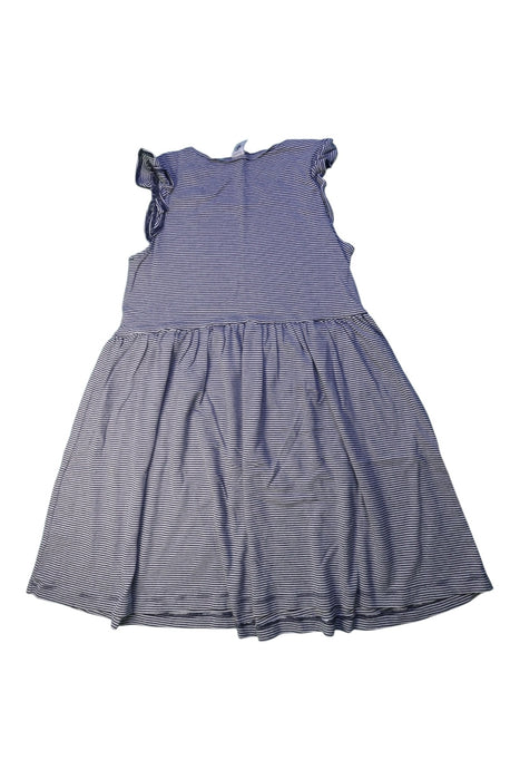 A Blue Sleeveless Dresses from Petit Bateau in size 10Y for girl. (Back View)
