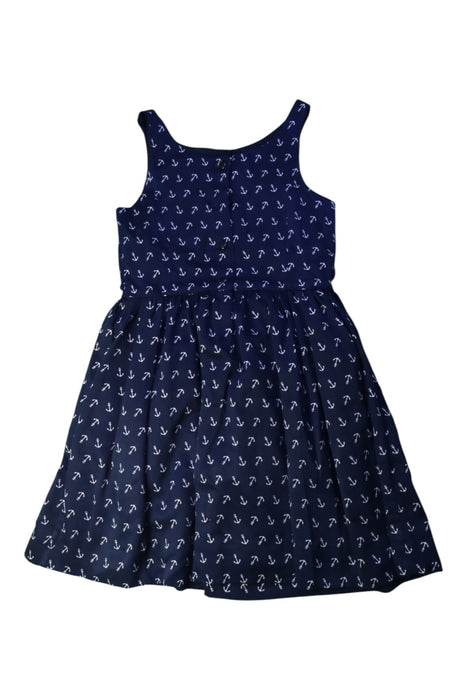 A Navy Sleeveless Dresses from Polo Ralph Lauren in size 6T for girl. (Back View)
