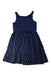 A Navy Sleeveless Dresses from Polo Ralph Lauren in size 6T for girl. (Back View)