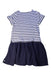 A Navy Short Sleeve Dresses from Petit Bateau in size 10Y for girl. (Back View)