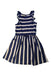 A Navy Sleeveless Dresses from Tommy Hilfiger in size 8Y for girl. (Front View)