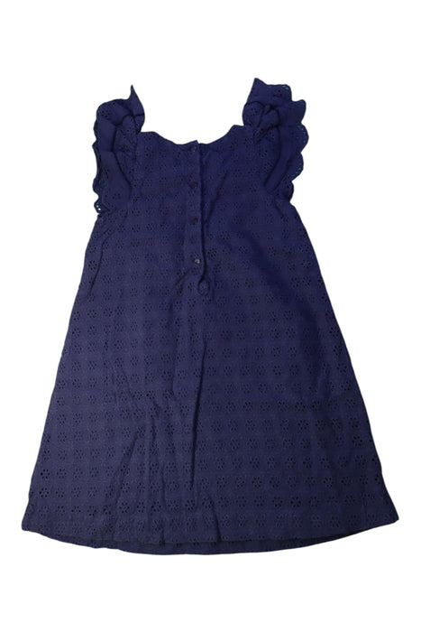 A Navy Sleeveless Dresses from Polo Ralph Lauren in size 6T for girl. (Back View)