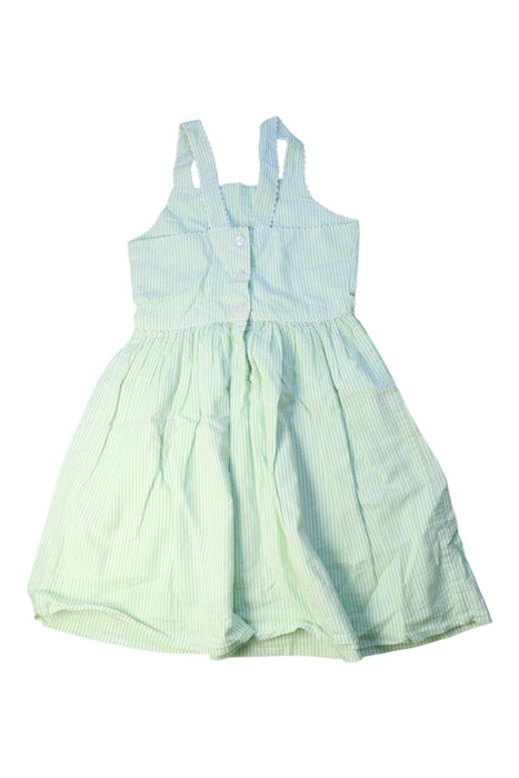 A Green Sleeveless Dresses from Polo Ralph Lauren in size 6T for girl. (Back View)