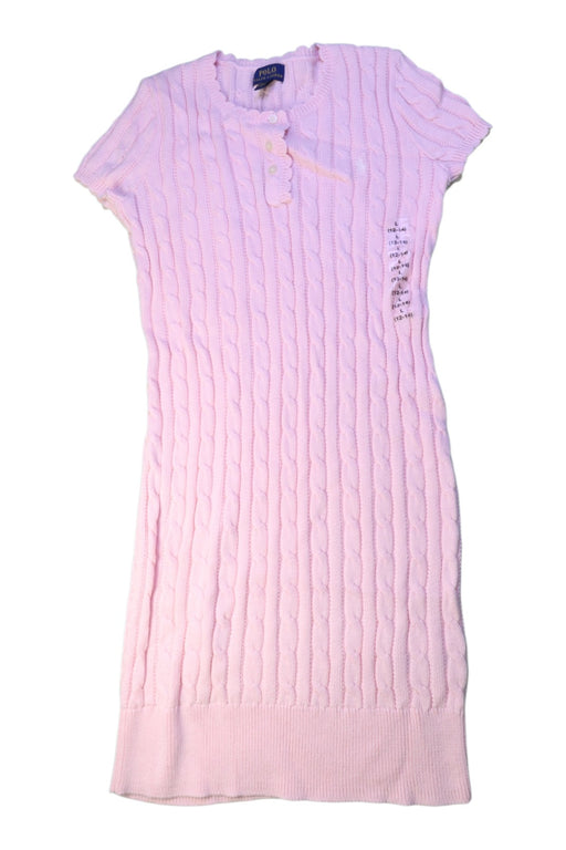 A Pink Sweater Dresses from Polo Ralph Lauren in size 12Y for girl. (Front View)