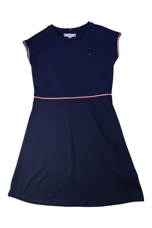 A Navy Short Sleeve Dresses from Tommy Hilfiger in size 12Y for girl. (Front View)