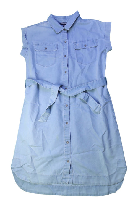 A Blue Sleeveless Dresses from Calvin Klein in size 12Y for girl. (Front View)