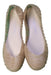 A Beige Flats from Mini Melissa Campana in size 7Y for girl. (Back View)