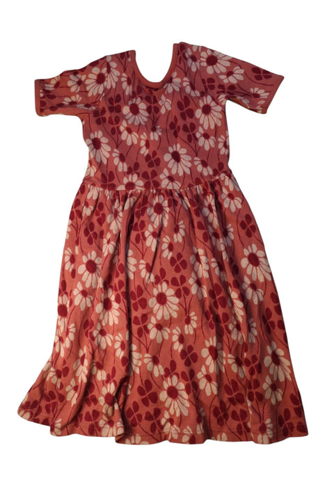A Red Short Sleeve Dresses from Mainio Clothing in size 11Y for girl. (Back View)