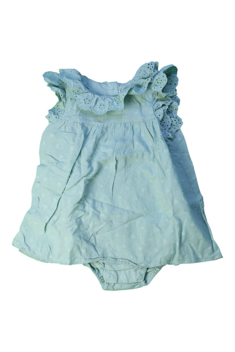 A Blue Sleeveless Rompers from Bébé by Minihaha in size 12-18M for girl. (Front View)