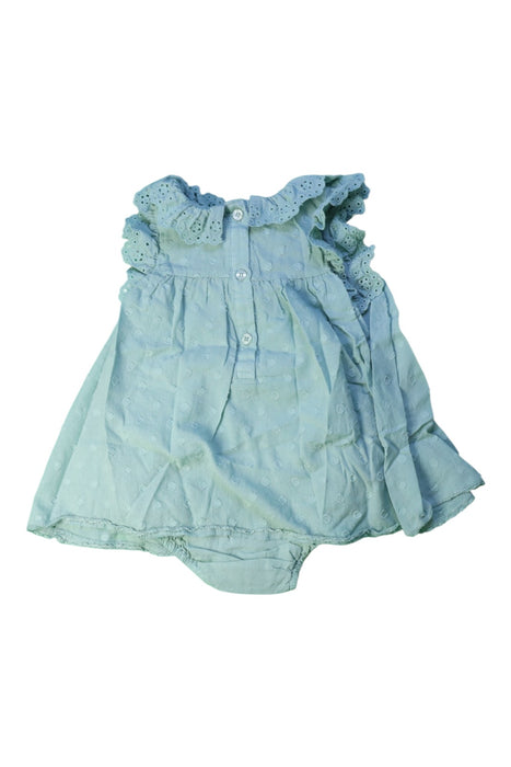 A Blue Sleeveless Rompers from Bébé by Minihaha in size 12-18M for girl. (Back View)