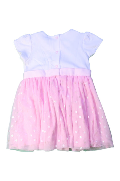 A White Short Sleeve Dresses from Chicco in size 6-12M for girl. (Back View)