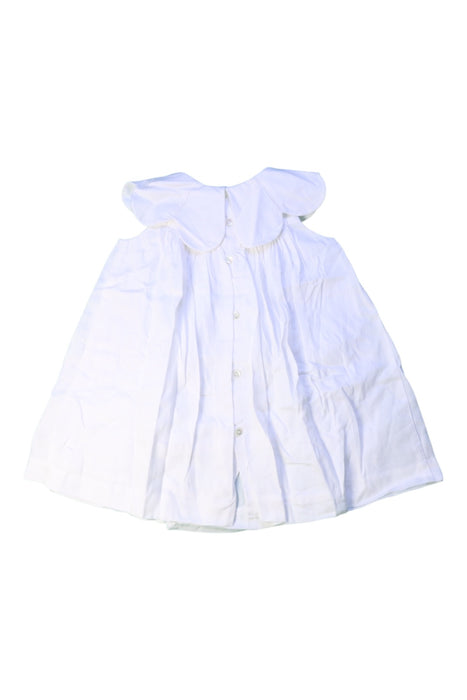 A White Sleeveless Dresses from Jacadi in size 12-18M for girl. (Back View)