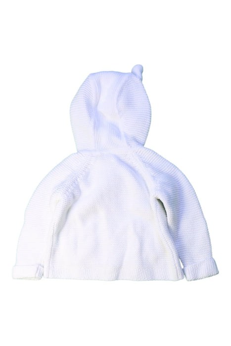 A White Buttoned Sweatshirts from The Little White Company in size 3-6M for boy. (Back View)