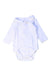 A White Long Sleeve Bodysuits from Jacadi in size 0-3M for boy. (Front View)
