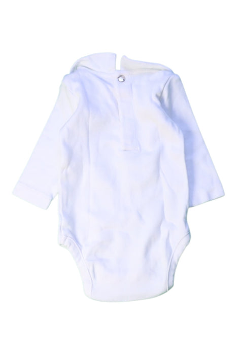 A White Long Sleeve Bodysuits from Jacadi in size 0-3M for boy. (Back View)