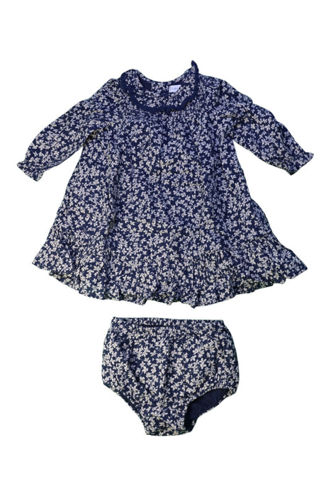 A Navy Dress Sets from Ralph Lauren in size 6-12M for girl. (Front View)