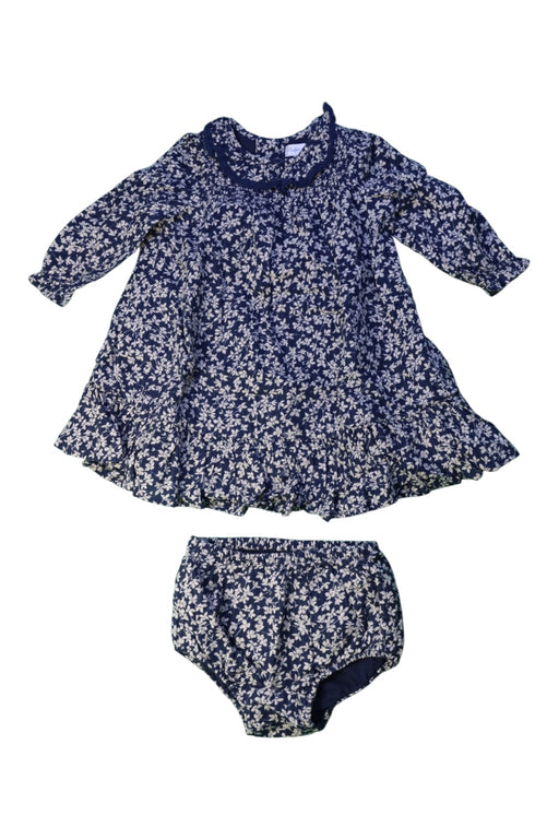 A Navy Dress Sets from Ralph Lauren in size 6-12M for girl. (Front View)