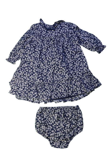 A Navy Dress Sets from Ralph Lauren in size 6-12M for girl. (Back View)
