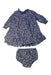 A Navy Dress Sets from Ralph Lauren in size 6-12M for girl. (Back View)