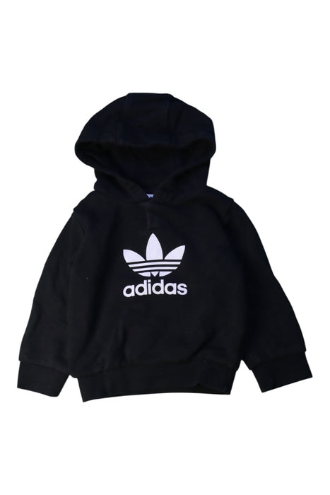 A Black Hooded Sweatshirts from Adidas in size 6-12M for boy. (Front View)