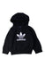 A Black Hooded Sweatshirts from Adidas in size 6-12M for boy. (Front View)