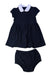 A Navy Dress Sets from Ralph Lauren in size 6-12M for girl. (Front View)