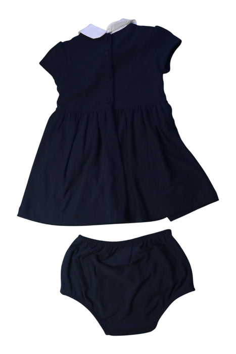 A Navy Dress Sets from Ralph Lauren in size 6-12M for girl. (Back View)