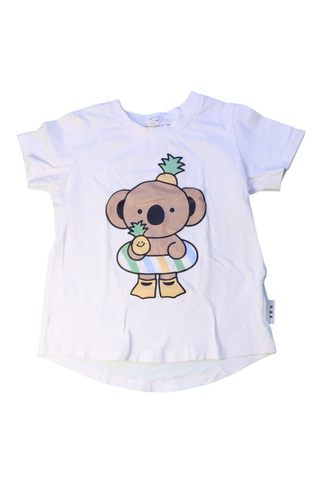 A White Short Sleeve T Shirts from Hux in size 3T for neutral. (Front View)
