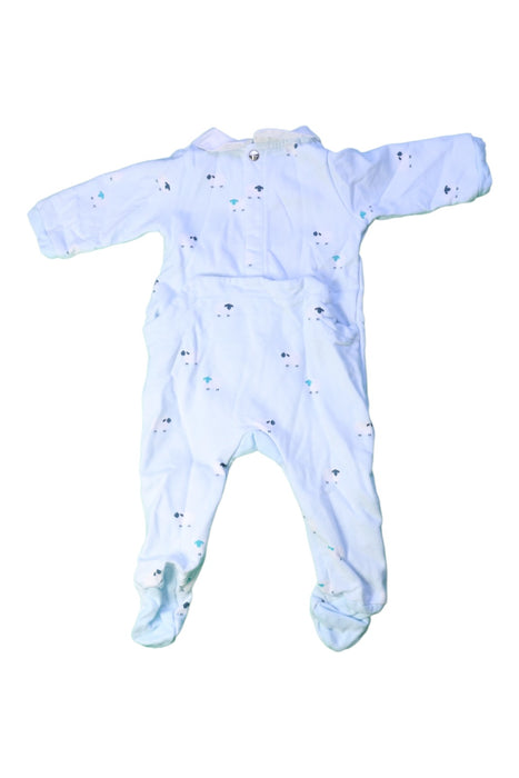 A White Onesies from Jacadi in size 0-3M for boy. (Back View)