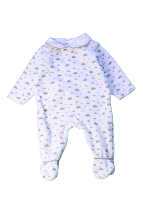 A White Onesies from Bout'Chou in size 0-3M for girl. (Front View)