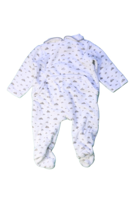 A White Onesies from Bout'Chou in size 0-3M for girl. (Back View)