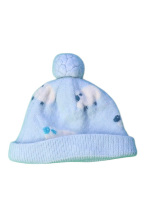 A Blue Winter Hats from Jacadi in size 0-3M for boy. (Back View)
