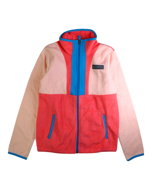 A Pink Lightweight Jackets from Columbia in size 10Y for girl. (Front View)