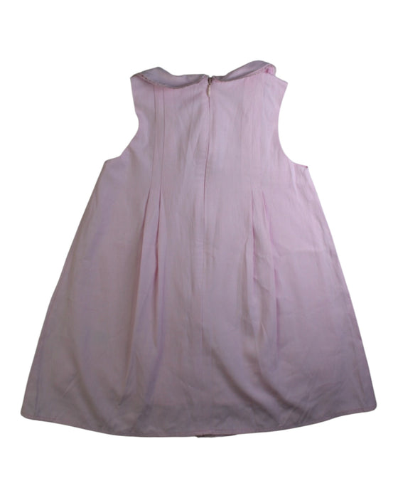 A Pink Sleeveless Dresses from Chickeeduck in size 4T for girl. (Back View)