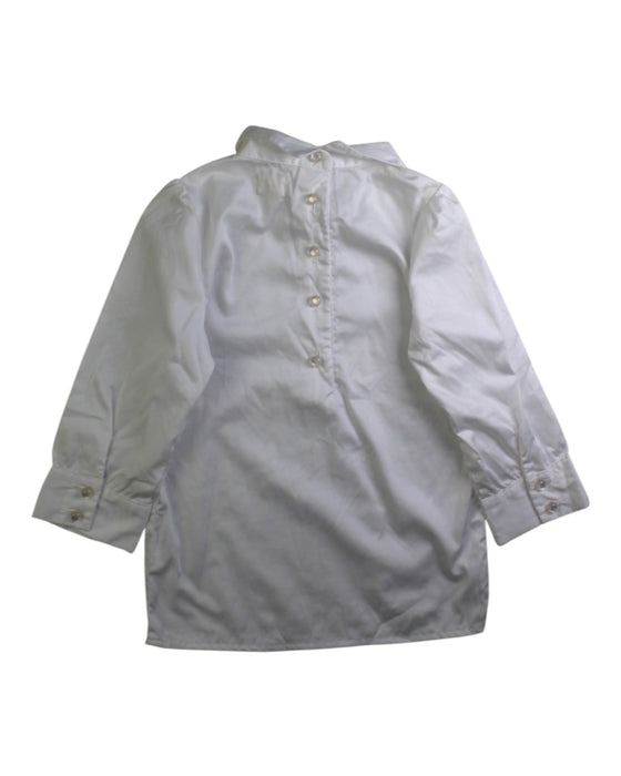 A White Long Sleeve Shirts from Mides in size 5T for neutral. (Back View)