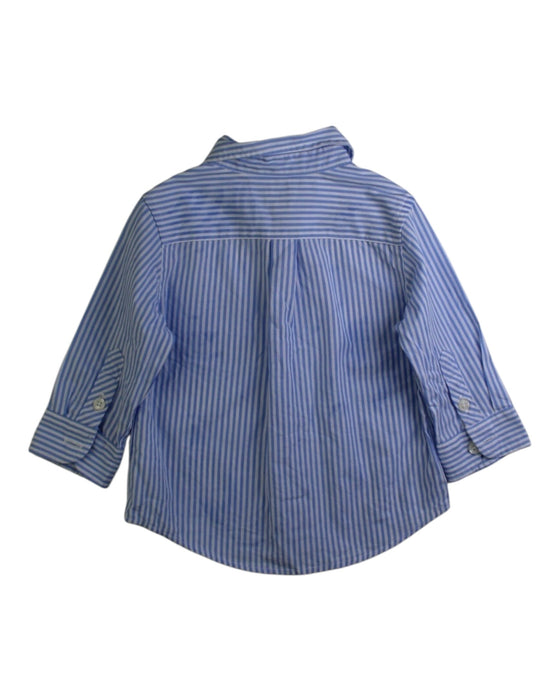 A Blue Long Sleeve Shirts from Mides in size 6-12M for boy. (Back View)