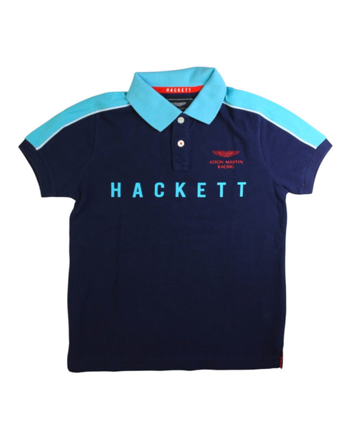 A Navy Short Sleeve Polos from Hackett in size 10Y for boy. (Front View)