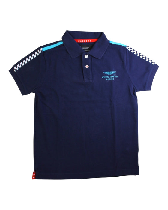 A Navy Short Sleeve Polos from Hackett in size 9Y for boy. (Front View)