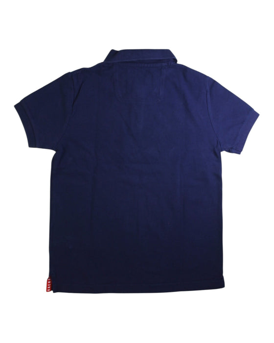 A Navy Short Sleeve Polos from Hackett in size 9Y for boy. (Back View)