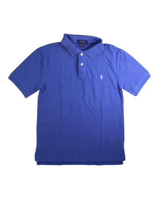 A Blue Short Sleeve Polos from Polo Ralph Lauren in size 10Y for boy. (Front View)